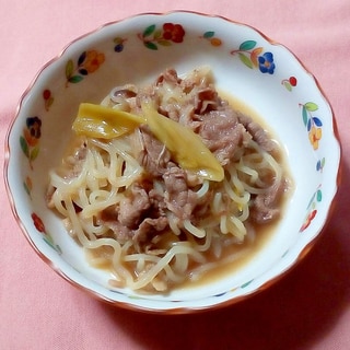 ◎牛肉としらたきと長ねぎのすき焼き鍋